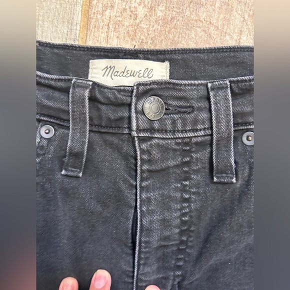Madewell The Momjean in Raney Wash Knee-Rip Edition Size 27 Black Mom Jean - Picture 12 of 12
